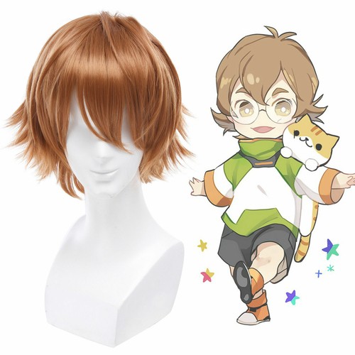 Pidge Ouma Shu Light Brown Short Straight Cosplay Wigs Hair Mens Wig - Picture 1 of 4