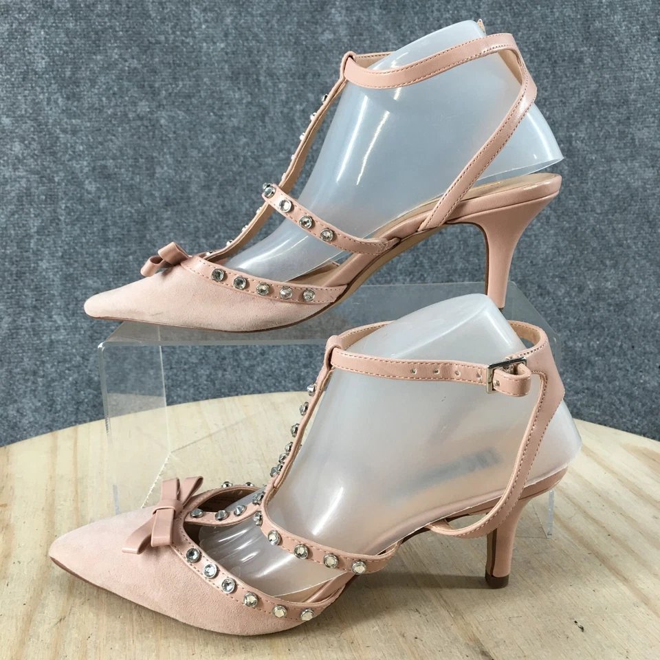 INC International Concepts Tacones Mujer 5.5 M Daniaa Punta Gladiador Rosa Foto 2 de 4