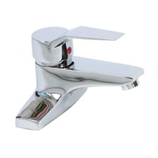 Bathroom Faucet Chrome Plated Centerset 4 3/16"H 1 Handle  Renovator's Supply