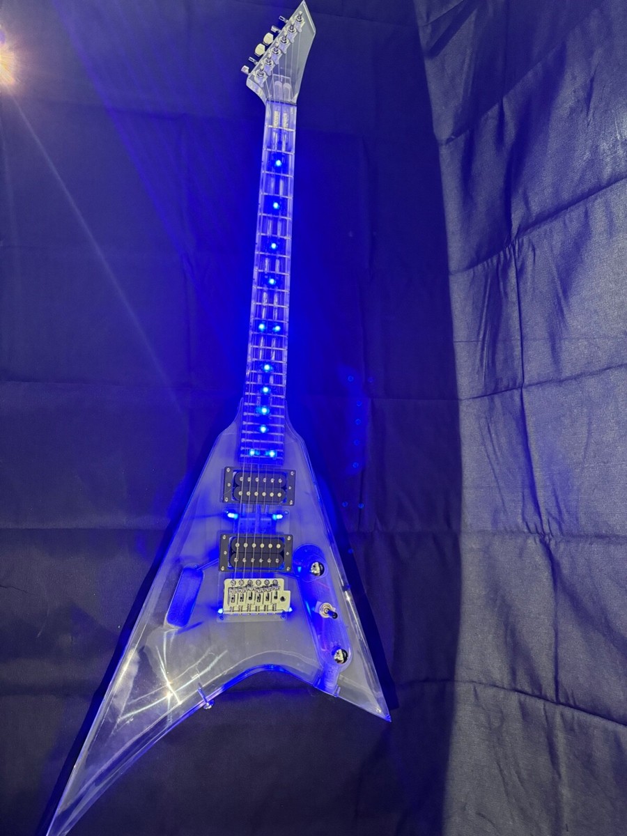 クリスタル フライングV エレキギター クリア 透明 クリスタル フライングV エレキギター クリア 透明 クラシックな