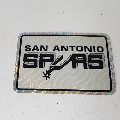 VTG San Antonio Spurs Old Logo Vending Sticker NBA Basketball Prismatic 1980s V1
