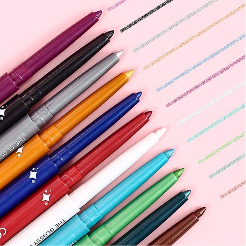 Metallic Glitter Gel Eyeliner Waterproof Smudge-Proof Eyeliner Pen Professional - Picture 4 of 30
