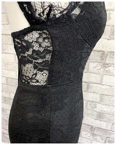 BNWT AX Paris Dress Size 12 Lace Pencil MIDI High Neck Evening Party Christmas - Picture 15 of 24
