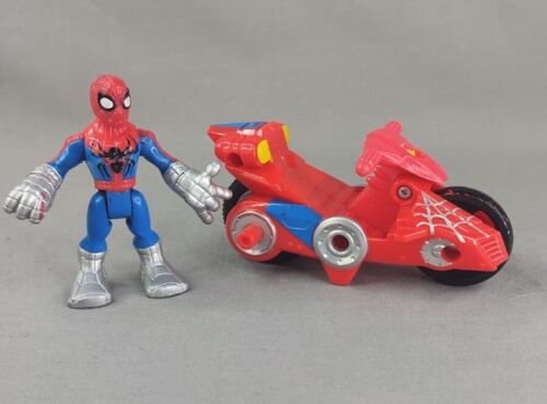 Imaginext Playskool SPIDERMAN WEB RACER MOTORCYCLE & SPIDERMAN Action Figure - Picture 1 of 3