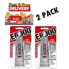 Industrial E6000 Adhesive Clear Eclectic Glue Multi-Purpose, Gel, 2 Oz Pack 2