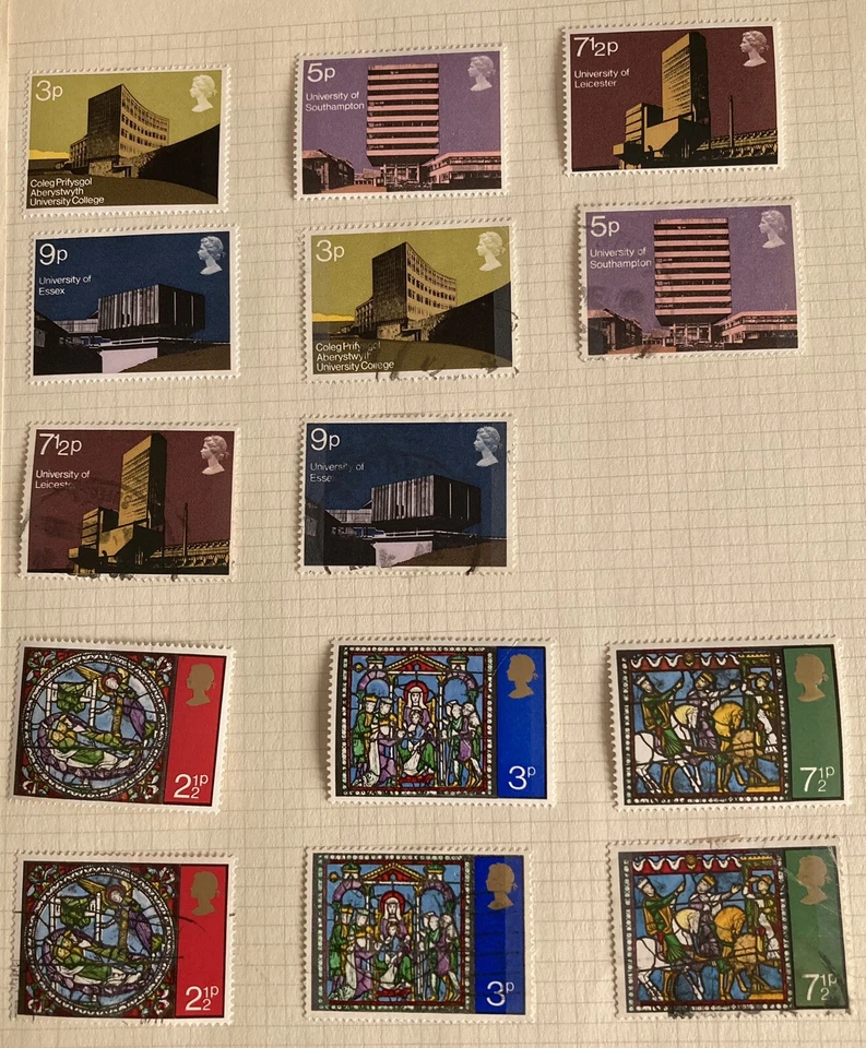 GB 1971/2 sellos 7 como nuevos y 7 usados conjunto total 48 estampillas SG890/908 y 913/7 (lote Z860 Foto 4 de 4