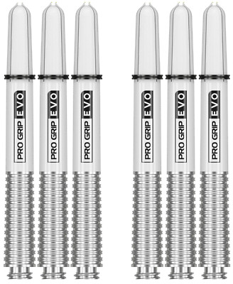 2 Sets Target Pro Grip Evo Medium Dart Shafts   Ships w/ Tracking   Silver