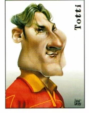 PANINI FOOTBALLERS 2000 FIGURINE STICKER NO. 476 CARICATURE FRANCESCO TOTTI ROME