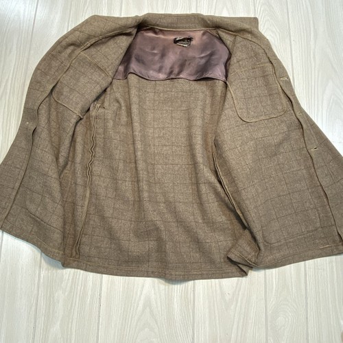 Vintage Woolrich kariertes Sakko Hemd 50er 60er Herren 44/A37 braun kariert Jagd - Bild 11 von 21