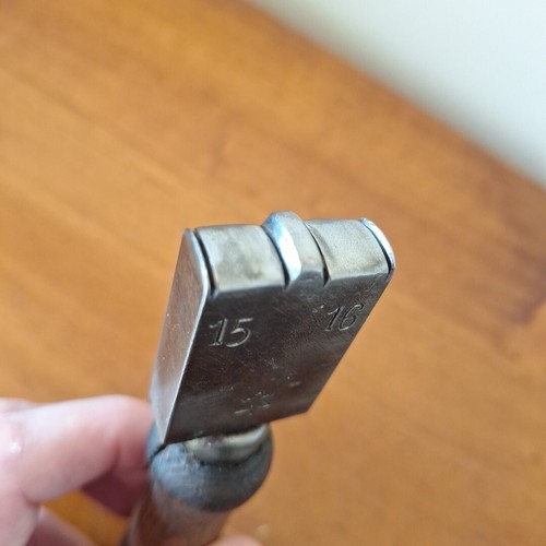 Double Forepart Cobblers Edging Glazing Iron Size 15 16 Shoe Maker Leathercraft - Bild 5 von 16
