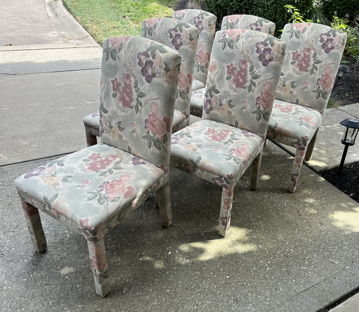 Arhaus Camden Slipcover Parsons Dining Side Chairs Set 6 Lot With