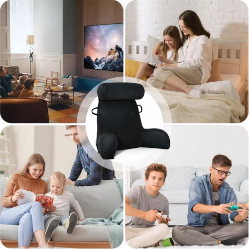 Bett Lesekissen für Kinder & Jugendliche Ruhe Sitz Liege TV Kissen mit Armstütze - Bild 24 von 65