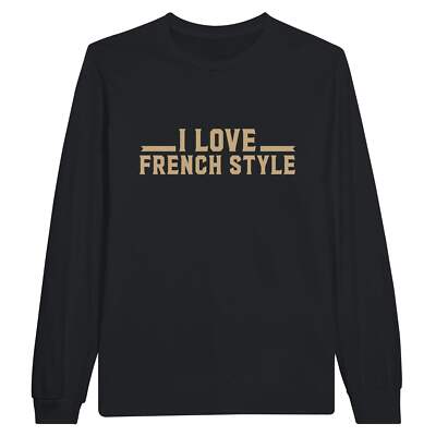 Französisch - Unisex Langarm-T-Shirt Schwarz