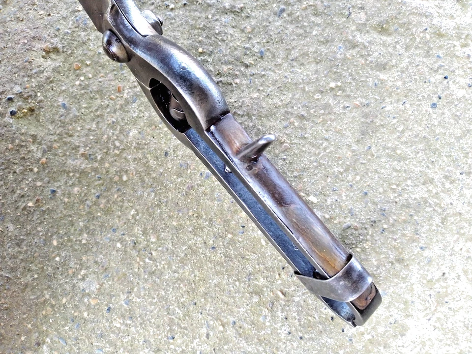 ANCIEN SECATEUR AVEC SERPE EN METAL FORGE - OUTIL DE VITICULTEUR VIGNE - - Photo 3/4