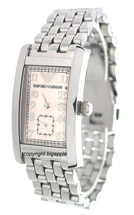 NEW EMPORIO ARMANI SUBDIAL SILVER BRACELET MENS WATCH AR0106