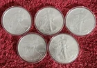 Lot of 5 2024 1 oz $1 American Eagle Coins (BU) .999 Fine Uncirculated