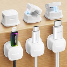 Magnetic Cable Clips 6-Pack, Adjustable Cord Organizer for Desk  Office