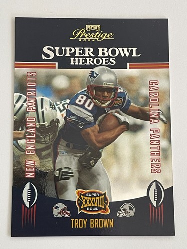 2004 Donruss Playoff Prestige Patriots Troy Brown Super Bowl Heroes XXXVIII SB-7
