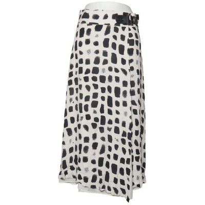 Massimo Dutti, Maxirock, Größe: 40, Weiß/Schwarz, Polyester, Print, Damen #oM0