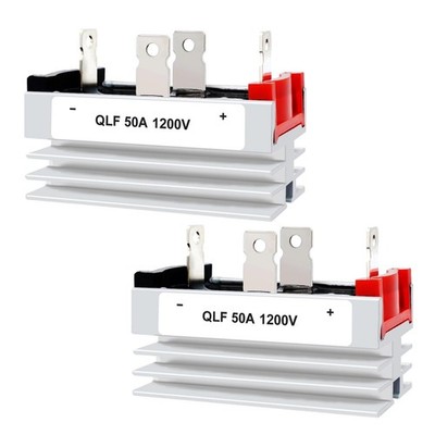 (2 pcs) Full Rectifier Bridge 50A;Input:3V-400Vac; Ac to Dc;1200V;with HeatSi...