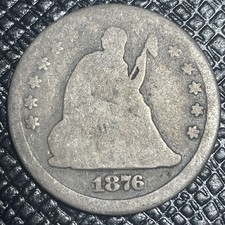 1876 Seated Liberty Quarter