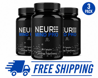 Neuro Mind Pro Brain Focus Supplement 3 Pack 60 Capsules Memory Support