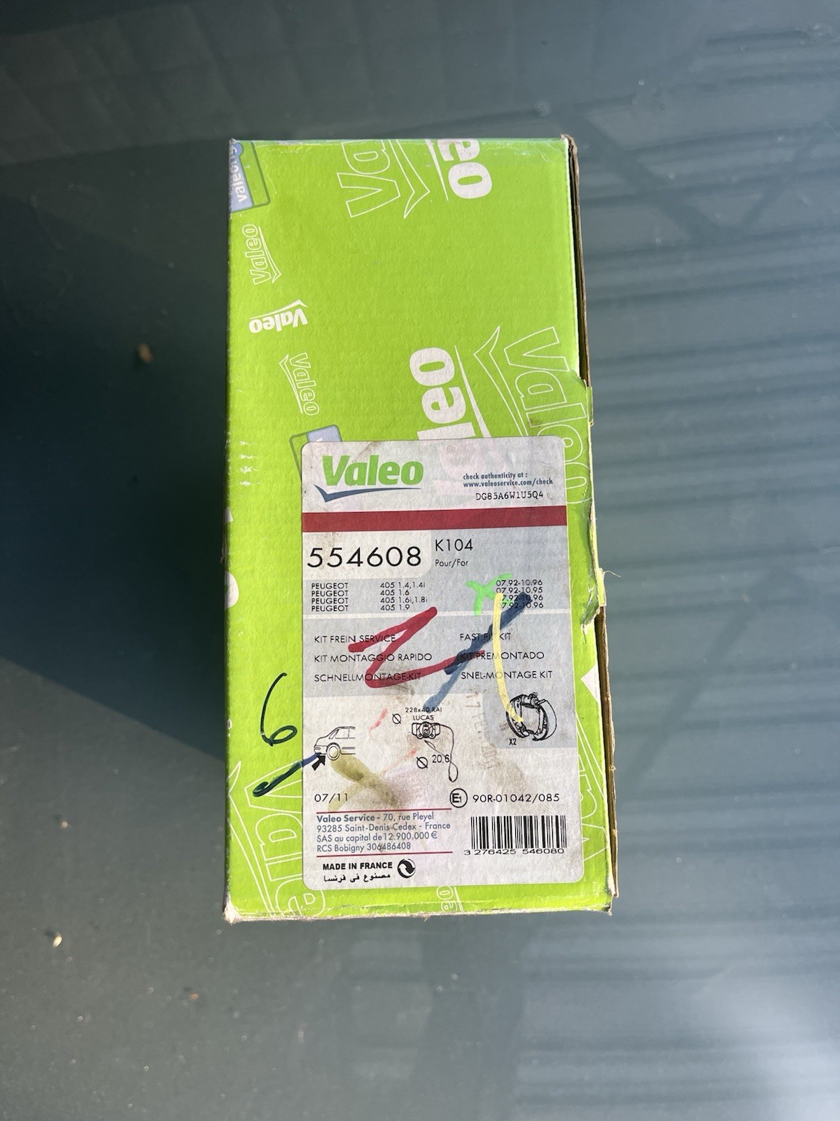 Kit de frein arrière Valeo 554608 pour freins à tambours auto