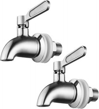 2-Pack Stainless Steel Spigot - Replacement Faucet for Beverage/Water Dispensers
