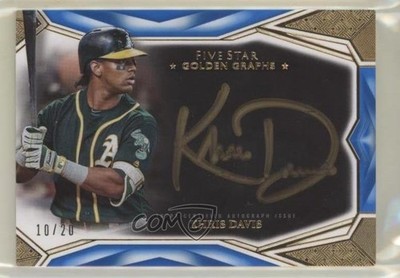 2019 Topps Five Star Golden Graphs Blue 10/20 Khris Davis #GG-KD Auto 9su