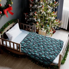 Christmas Toddler Comforter Down Alternative Soft Cozy Baby Blanket 39"x47"