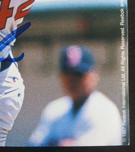 Mo Vaughn HAND SIGNED 1997 Reebok 5x7 Postcard Boston Red Sox - Picture 7 of 7