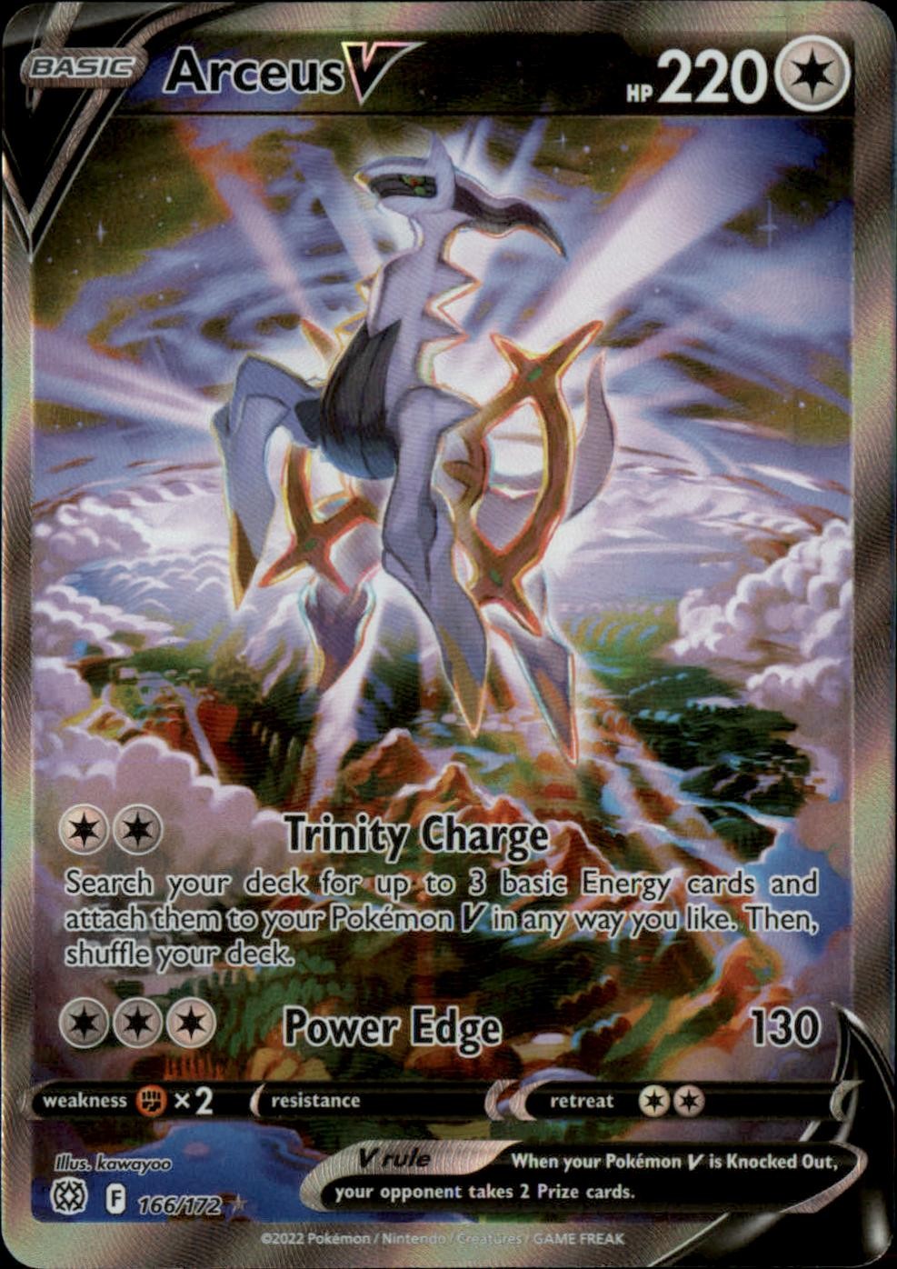 Arceus V 166/172 Ultra Rare Brilliant Stars Pokemon Holo NM