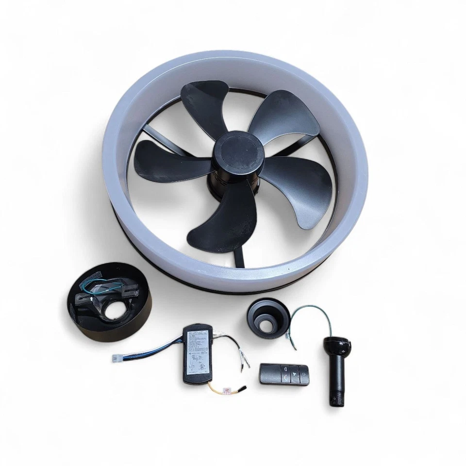 Artika Aiden 24" Black 8 Steps CCT 17.7" Integrated LED Ceiling Fan with Remote - Image 2 of 4