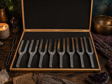 Complete 9 Solfeggio set with free Ankh Giant Tuning Fork