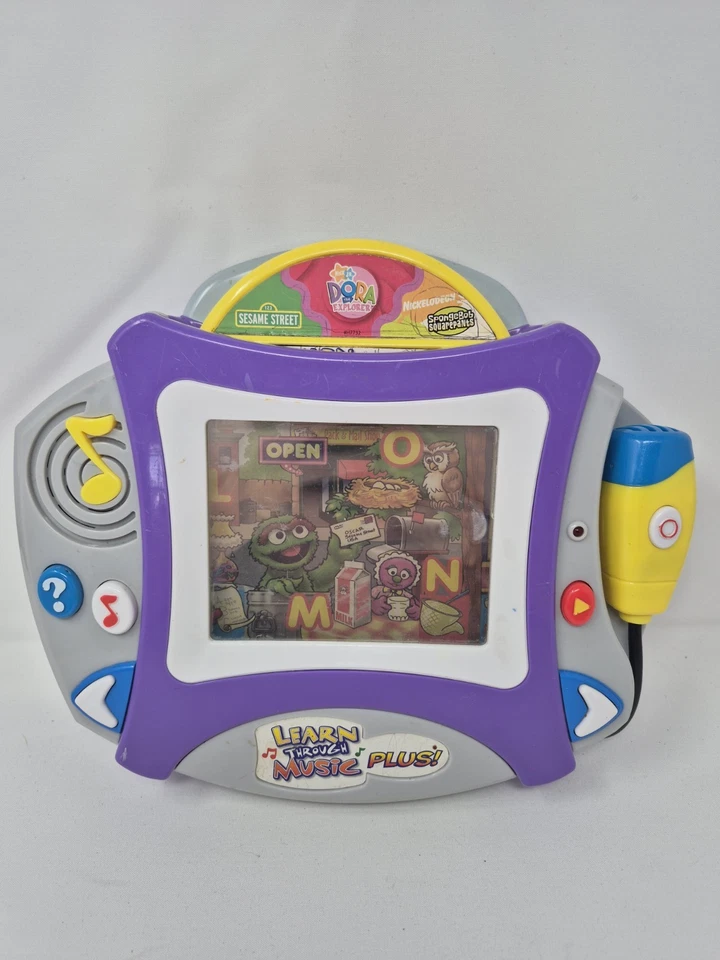2004 Mattel Learn Through Music w/ Cartridge Sesame St Dora & Spongebob WORKING! - Image 2 of 4