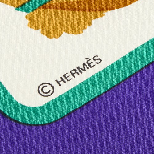 HERMES COLS VERTS Mallard Duck Bird scarf Women 【Used】 - Picture 6 of 7