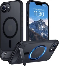 Temdan Magnetic Compatible with iPhone 16E Case, [Built-in Invisible Kickstand][