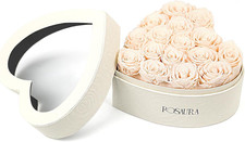 Heart-Shaped Preserved Roses Gift Box - Real Forever Flowers for Birthday, Valen