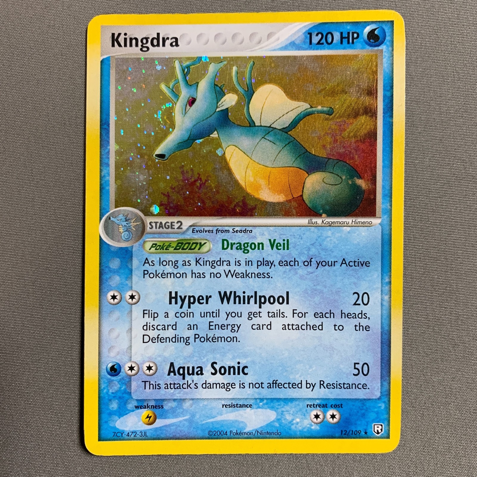 Kingdra 12/109 EX Team Rocket Returns HOLO RARE Pokemon Card 2004 English LP