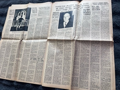 St. Louis Post Dispatch April 30 1947 Central is Mine Disaster Good Condition - Picture 5 of 9
