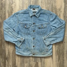 Vintage 80s Lee Denim Trucker Jacket Size Medium