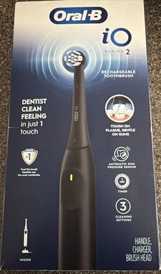 Oral-B iO Series 2 Rechargeable Electric Toothbrush ~ Night Black ~ NEW + SEALED