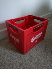Budweiser Budvar Beer Crate Plastic Home Brew Man Cave holds 20 0.5L Bottles 