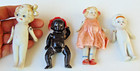 FOUR Vintage BISQUE DOLLS  Frozen Charlotte PENNY DOLLS CarnIvil Prize DOLLHOUSE — photo 3