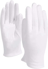 10Pairs White Cotton Gloves Large Size for Art Handling Crafting Coin Jewelry Si