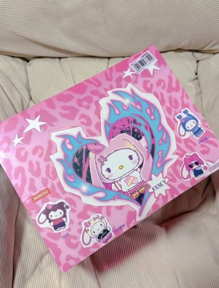 Miniso Hello Kitty Pop Star Series Plush Blind Box Figure Set Toy