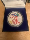 2000 American Eagle Silver Dollar 1oz Fine Silver in Full Color w/Box & COA