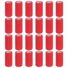 Self Adhesive Bandage Wrap 177" x 4", 24 Pcs Wrap Tape, Red