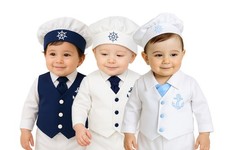 Baby Boys 5 Piece Sailor Christening Suit - Outfit for Baptism & Parties, 0-24 M