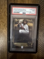 2025 Bowman Draft Kyson Witherspoon Gold Ink Auto 1st Auto /15 SSP Red Sox PSA 9